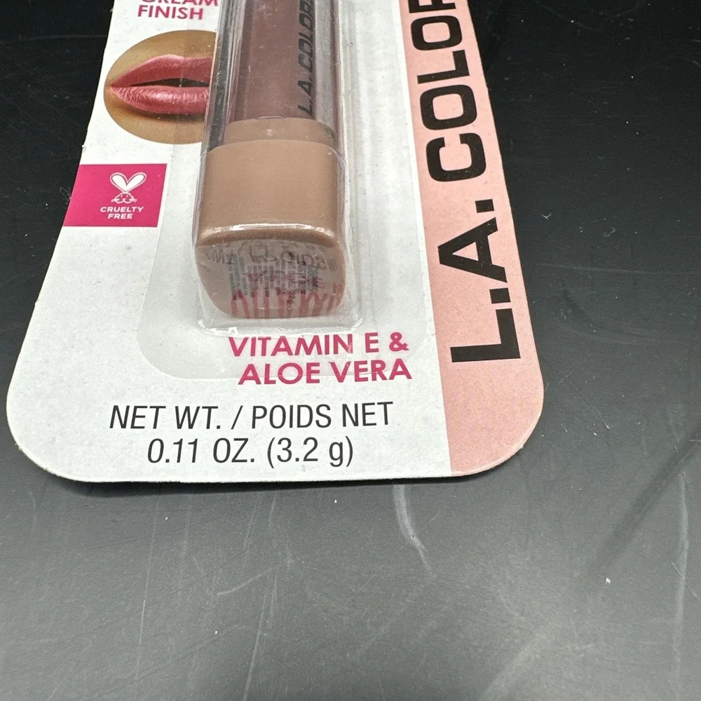 LA COLORS C68665 Dusty Rose CREAMY FINISH‎ HYDRATING VITAMIN E LIPSTICK Pack 2